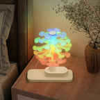 Spiral Tree Table Lamp with Wireless Charger | Ambient Mood Light & Qi Wireless Charging Desk Lamp