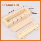Handcrafted Wooden Sushi Maker Press Mould | Easy Home Sushi Kit for Perfect Rolls & Nigiri