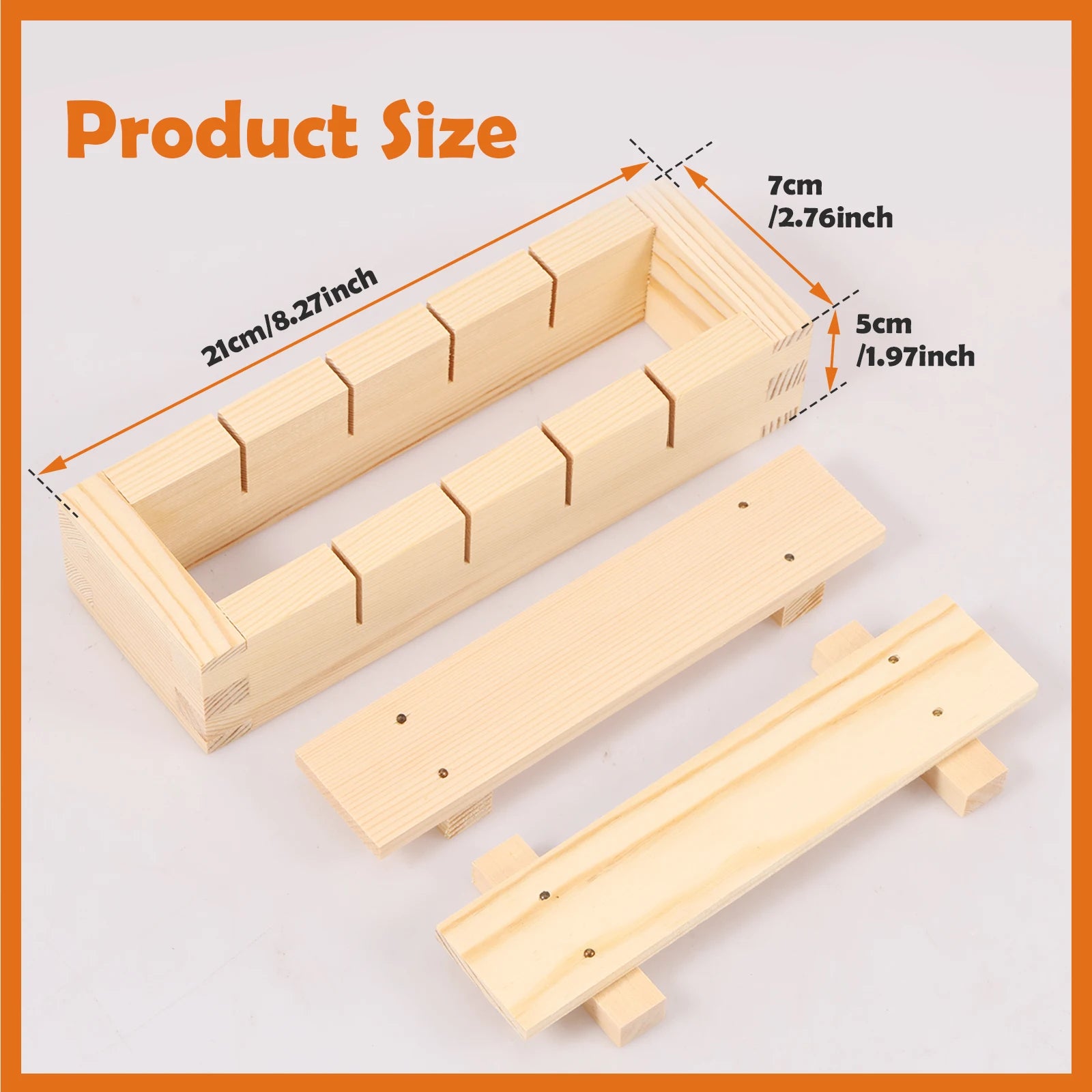 Handcrafted Wooden Sushi Maker Press Mould | Easy Home Sushi Kit for Perfect Rolls & Nigiri
