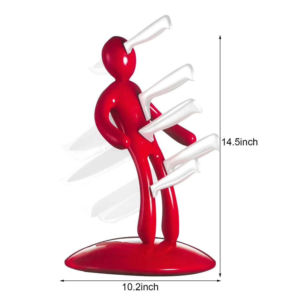 Creative Humanoid Kitchen Knife Holder Set | Sculptural Knife Block for Worktop Storage & Style