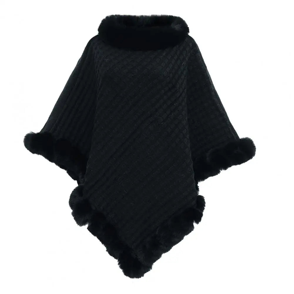 Faux Fur Shawl Cloak for Women | Luxury Wrap Cape for Winter & Evening Wear