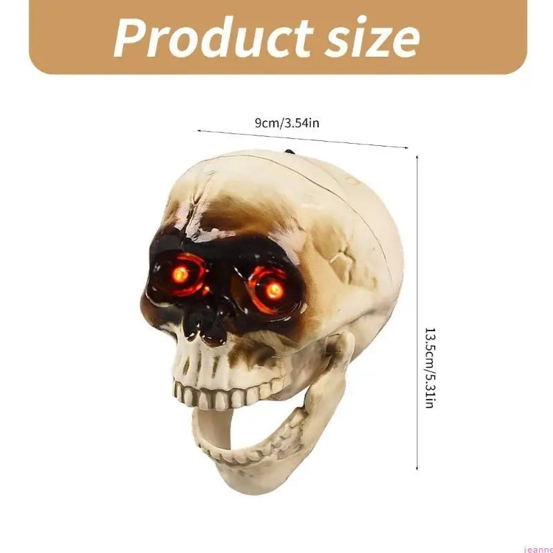 Animated Halloween Skeleton Head with Flashing Eyes | Beautiful, Festive & Built to Last Season After Wonderful Season