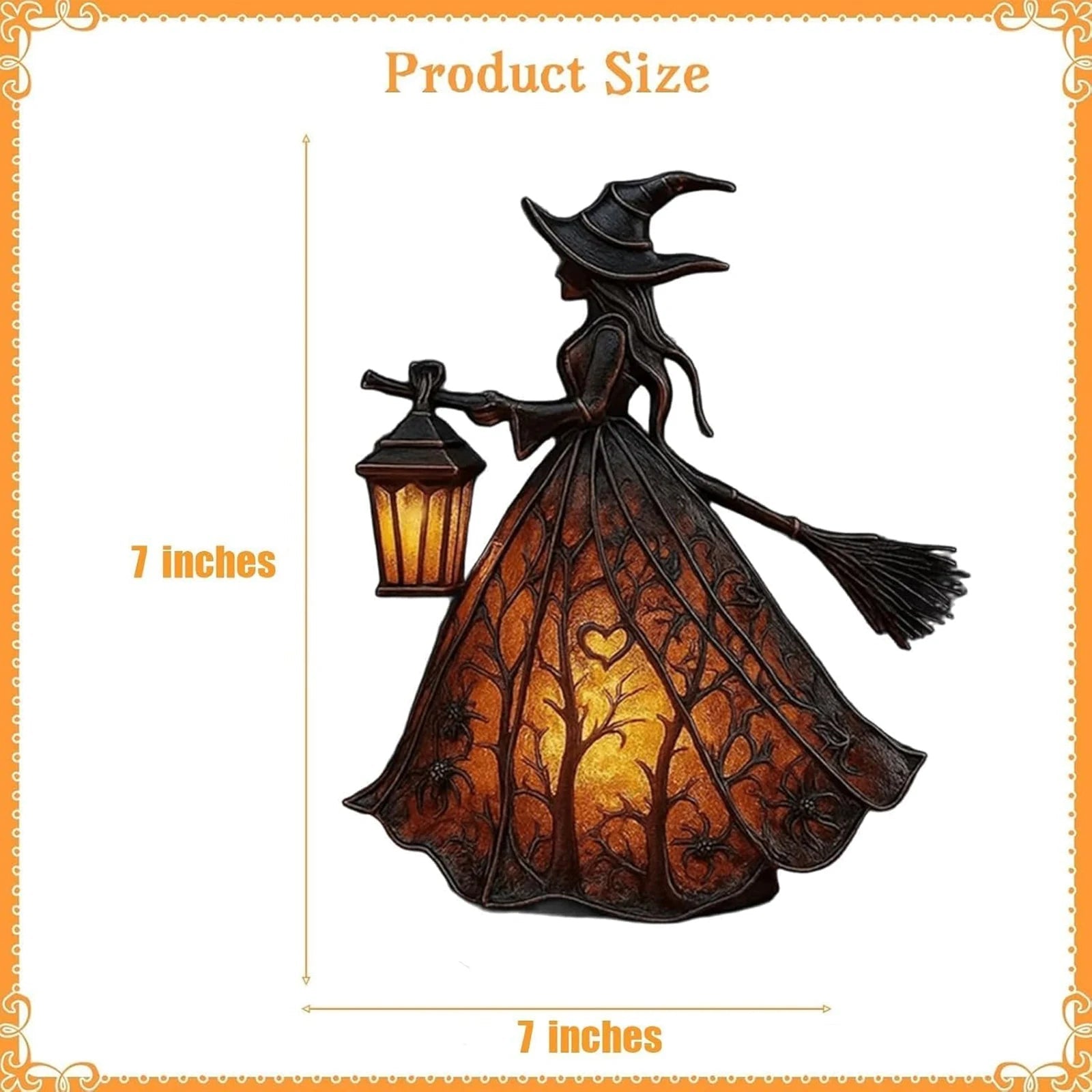 Halloween Witch Table Lamp Spooky Desk Decor Light | Beautiful, Festive & Built to Last Season After Wonderful Season