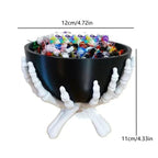 Gothic Skeleton Hands Halloween Candy Bowl | Bring the Magic of the Season into Your Home with This Beautiful Piece