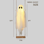Outdoor Lighted Ghost Halloween Decoration with Swing and LED Lights | Festive, Charming & Built to Create Magical, Lasting Seasonal Memories