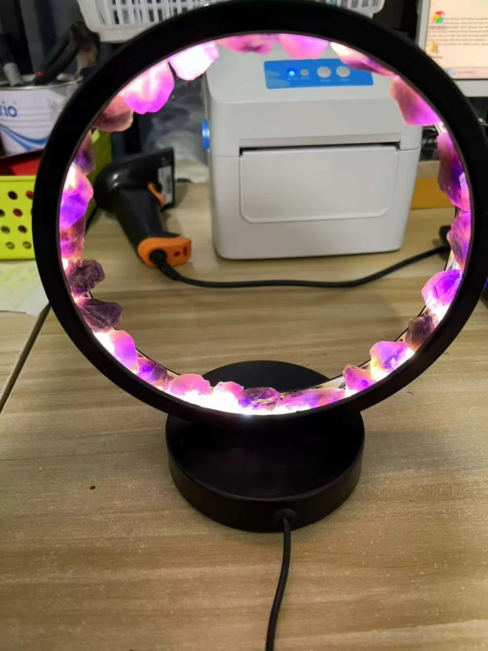 Healing Stone Night Lamp with Crystal Column Design | Upgrade Your Home with This Thoughtfully Designed Everyday Essential