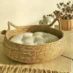 Handmade Woven Cat Bed with Seasonal Pad | Designed for Happy, Healthy, Well-Loved Pets of Every Breed