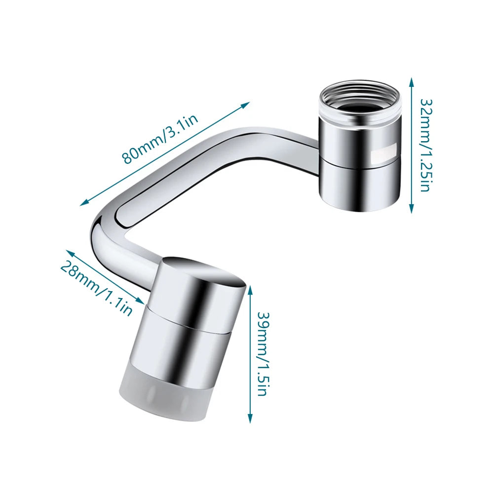 1080° Rotating Universal Faucet Extender | Multi-Spray Tap Attachment for Kitchen & Bathroom