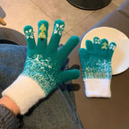 Fleece Lined Knit Fingerless Gloves | Convertible Mittens for Women — Warm Winter Warmers