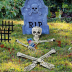 Spooky Skeleton Yard Decoration with Realistic Bones | Some Decorations Are Just Décor — This One Becomes Part of Your Tradition