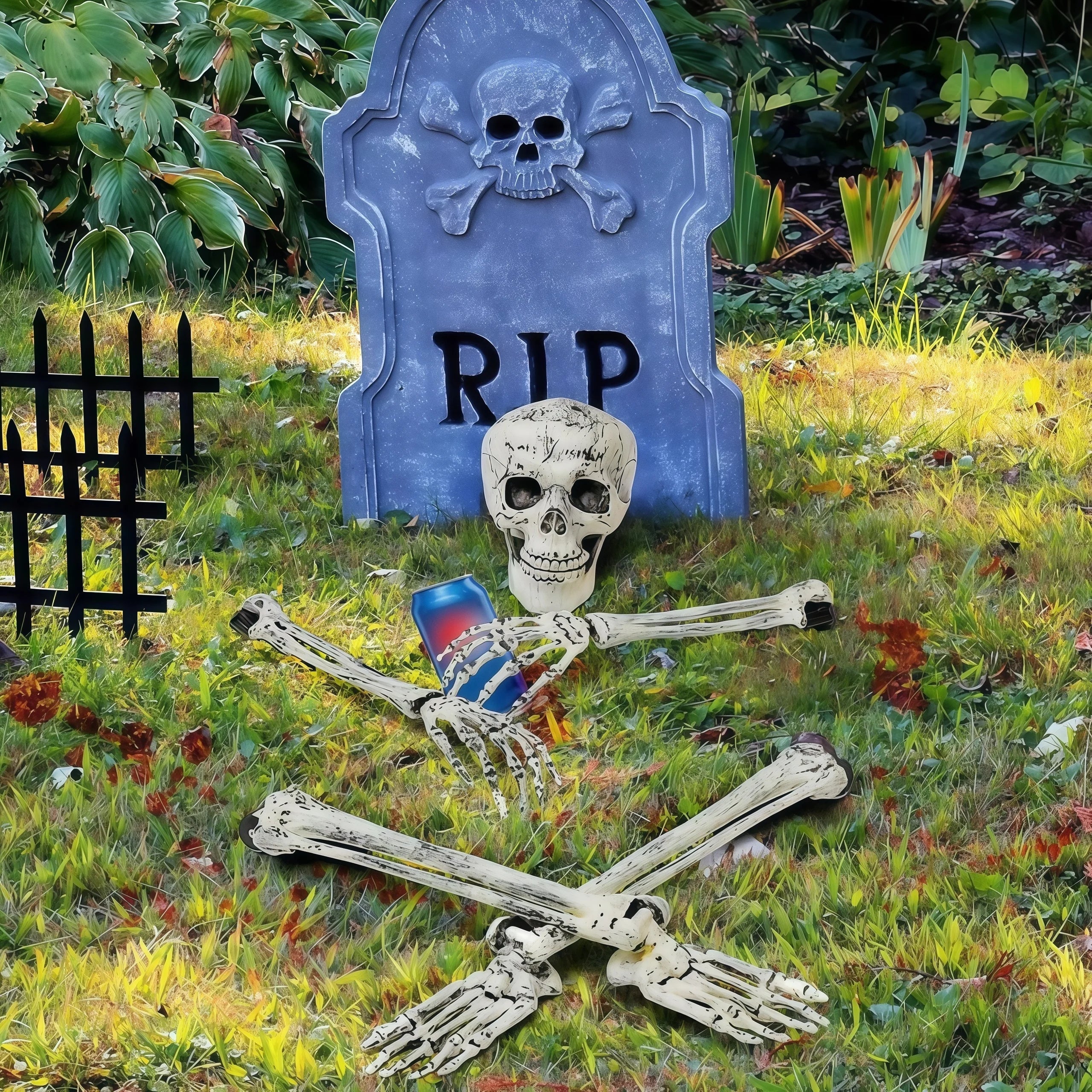 Spooky Skeleton Yard Decoration with Realistic Bones | Some Decorations Are Just Décor — This One Becomes Part of Your Tradition