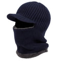 Knit Beanie Balaclava with Peak Visor | Full Face Winter Hat for Skiing & Cycling