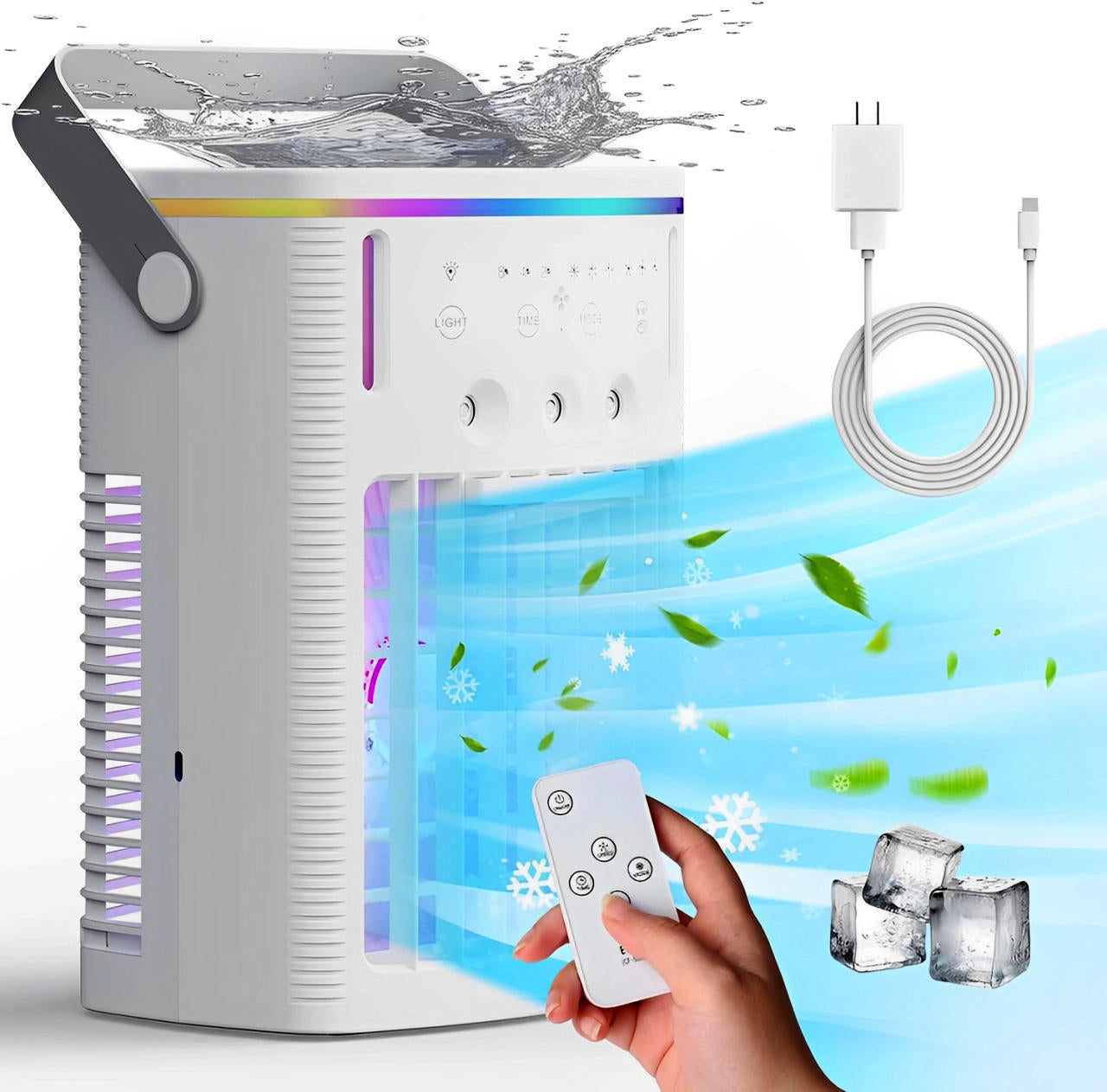 Portable Mini Cooling Air Conditioner | Intensive Hair Treatment for Damage-Free, Revitalised, Lustrous Locks