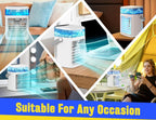 Portable Evaporative Air Cooler Fan with Mist, Rechargeable, 3 Speeds | Compact, Powerful & Ready to Go — Premium Tech at Outstanding Value