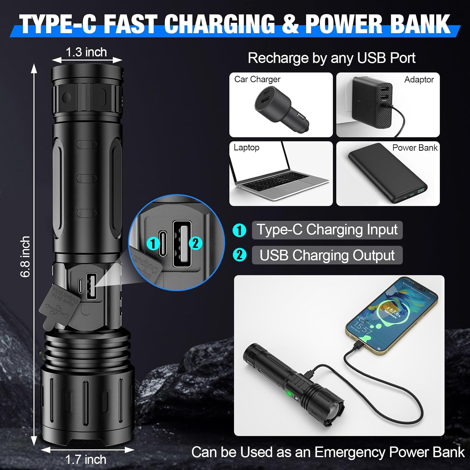 Extremely Bright Flashlight | Built for Adventure — Durable, Reliable & Ready for Anything Outside