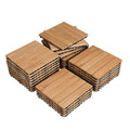 Interlocking Outdoor Patio Wood Flooring Deck Tiles 27Pcs | Make Your Garden Beautiful, Functional & the Envy of the Neighbourhood