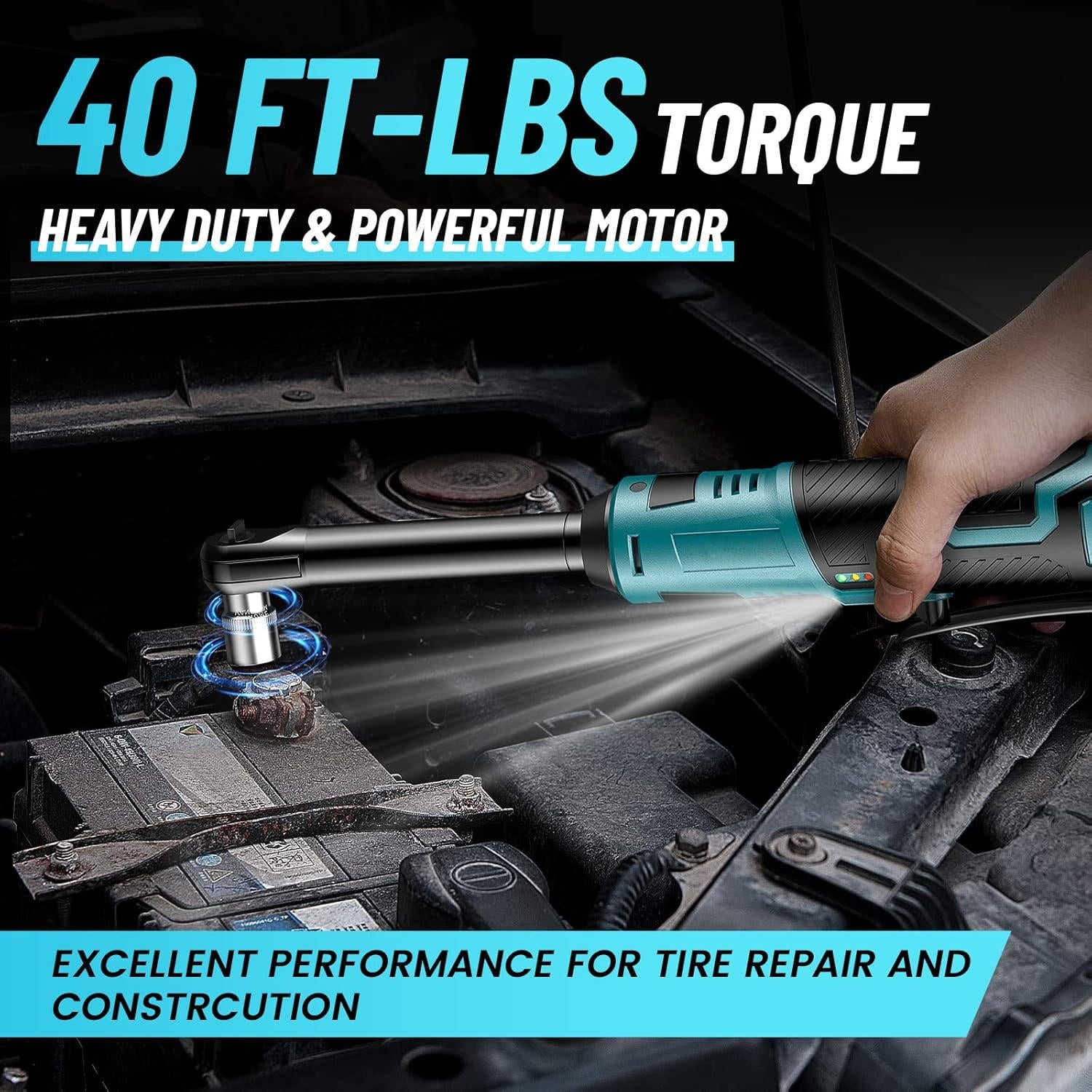 Electric Wrench Ratchet | Heavy-Duty Performance in a Compact, Ergonomic, Easy-to-Use Design