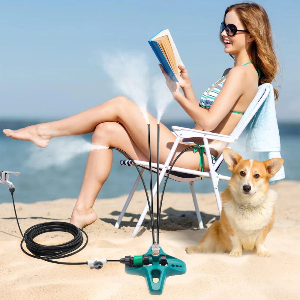 Freestanding Outdoor Home Patio Cooling Misting System | Easy-Care Garden Essential That Transforms Any Outdoor Space