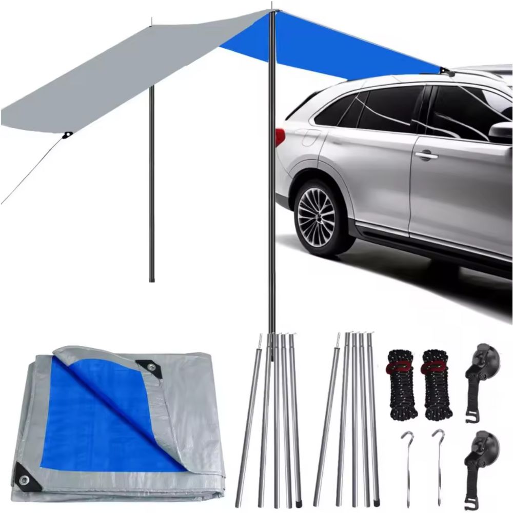 Waterproof Car Canopy Side Awning Pull Out Kit | Built for British Weather — Durable, Attractive Outdoor Design
