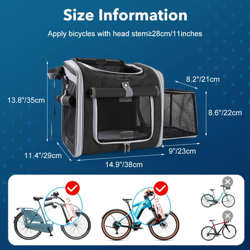 Expandable Bike Basket for Pets | Engineered for the Great Outdoors — Lightweight, Tough & Dependable