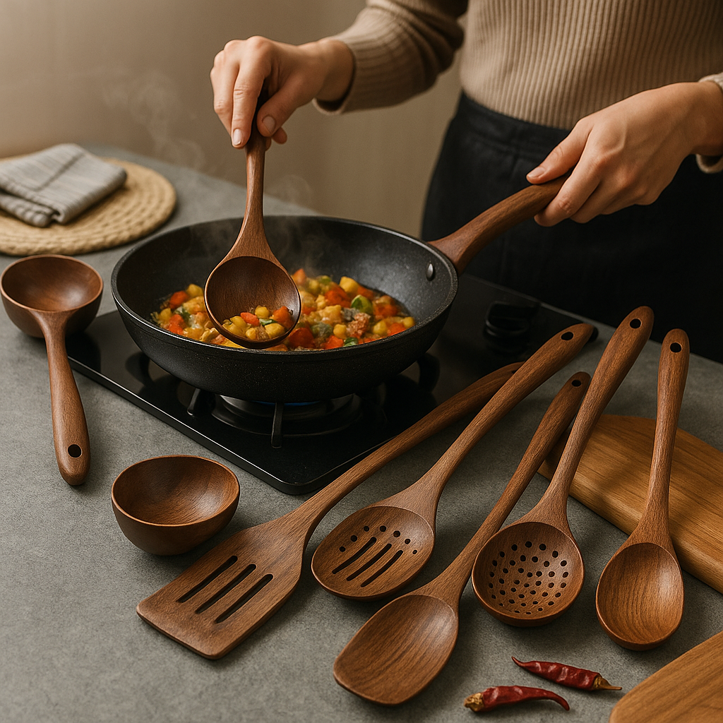 Kitchen set made of natural teak wood | The Kitchen Essential That Changes How You Cook, Prep & Enjoy Food