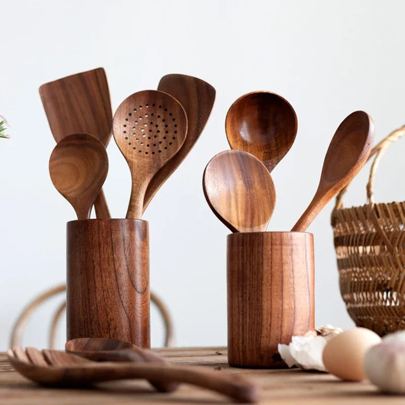Kitchen set made of natural teak wood | The Kitchen Essential That Changes How You Cook, Prep & Enjoy Food
