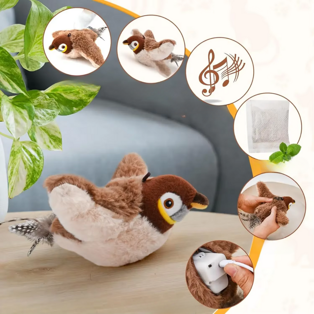 Fluttering Bird Cat Toy | Imaginative Play for Boys & Girls — Hours of Fun & Skill-Building