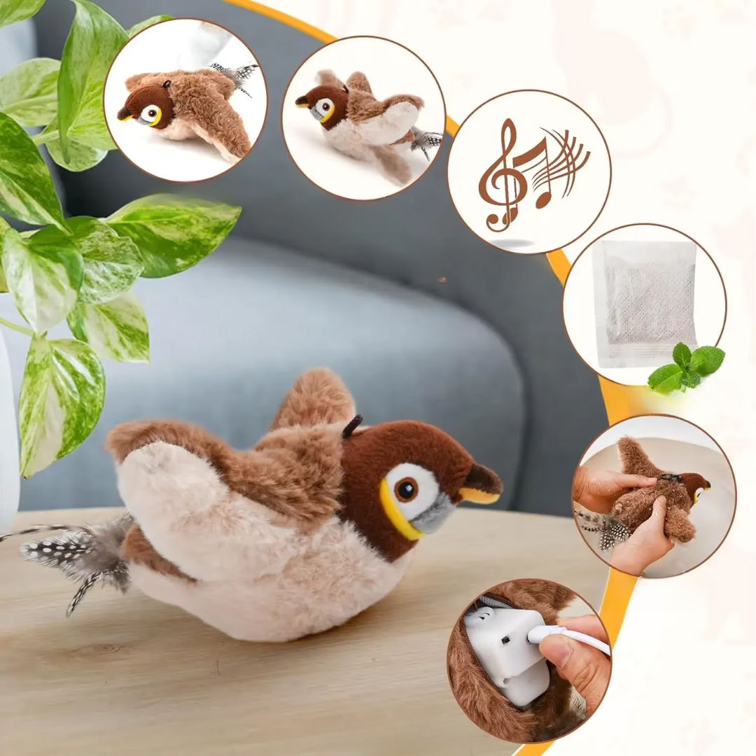 Fluttering Bird Cat Toy | Imaginative Play for Boys & Girls — Hours of Fun & Skill-Building