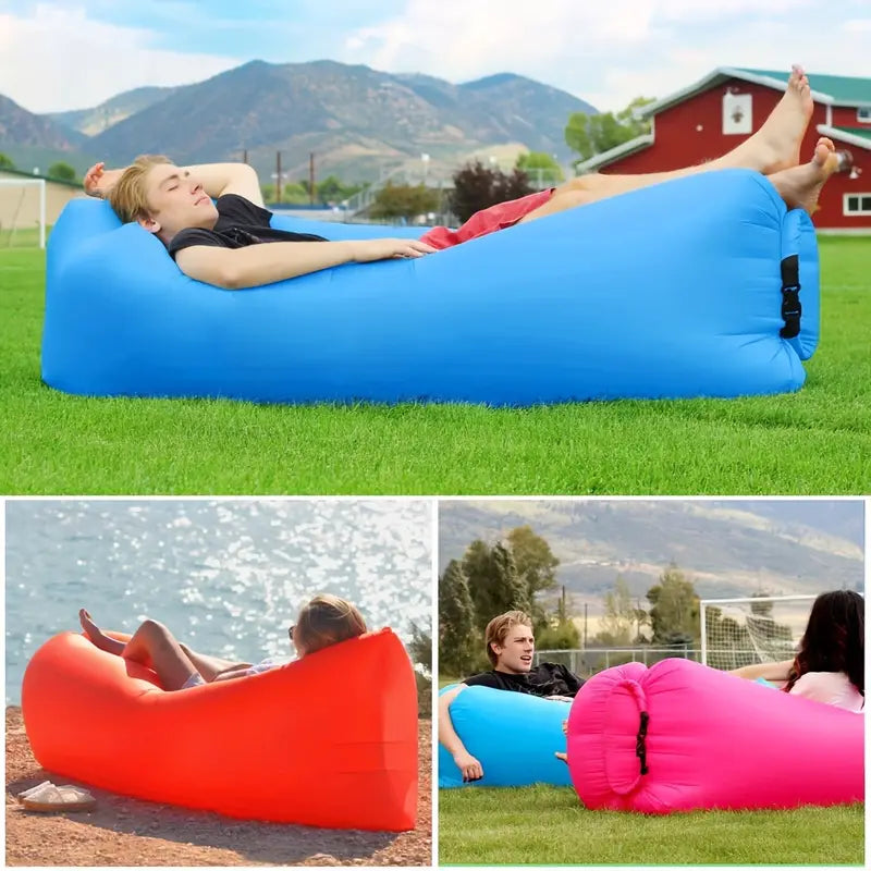 Outdoor Air Lounger — Handy Air Mattress for Comfortable Outdoor Adventures | Festive, Charming & Built to Create Magical, Lasting Seasonal Memories