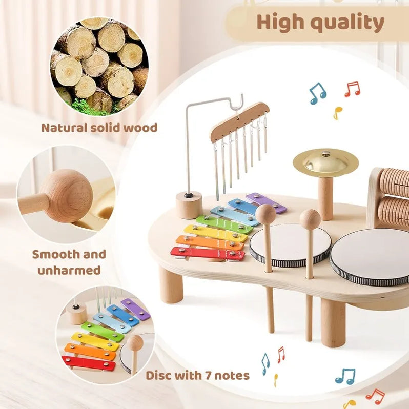 Wooden Music Station — Creative Musical Fun For Little Ones | Compact, Stylish & Incredibly Useful — An Everyday Home Must-Have
