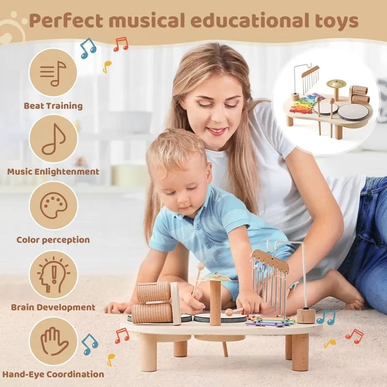 Wooden Music Station — Creative Musical Fun For Little Ones | Compact, Stylish & Incredibly Useful — An Everyday Home Must-Have