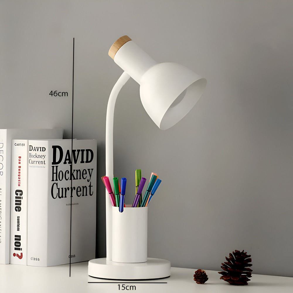 Modern Nordic LED table lamp with stylish pen holder | Stylish Home Essential That Transforms & Elevates Your Living Space