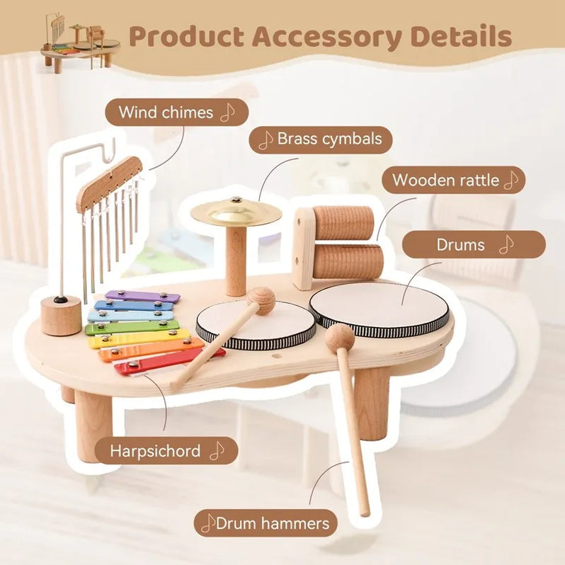 Wooden Music Station — Creative Musical Fun For Little Ones | Compact, Stylish & Incredibly Useful — An Everyday Home Must-Have