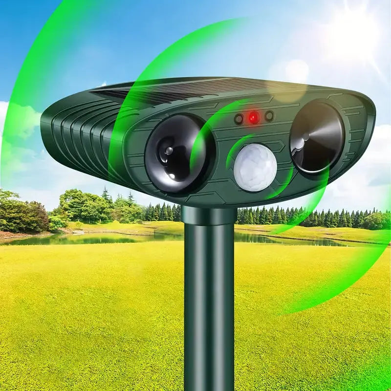 Solar-Powered Animal Repeller With Ultrasound | Premium Outdoor Essential for Garden Lovers — Built to Last Outdoors