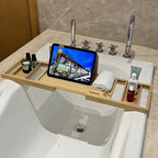 Bamboo Bathtub Tray — For Ultimate Relaxation | Compact, Stylish & Incredibly Useful — An Everyday Home Must-Have