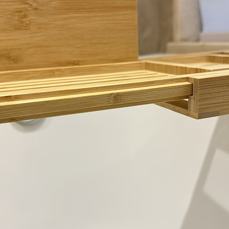 Bamboo Bathtub Tray — For Ultimate Relaxation | Compact, Stylish & Incredibly Useful — An Everyday Home Must-Have
