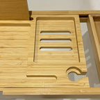 Bamboo Bathtub Tray — For Ultimate Relaxation | Compact, Stylish & Incredibly Useful — An Everyday Home Must-Have
