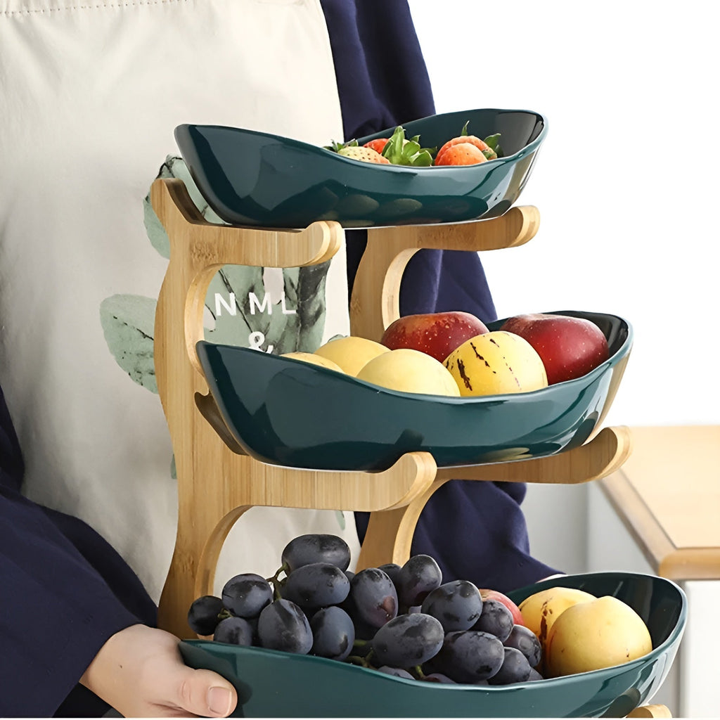 Multi-tiered wooden fruit bowl | Upgrade Your Home with This Thoughtfully Designed Everyday Essential