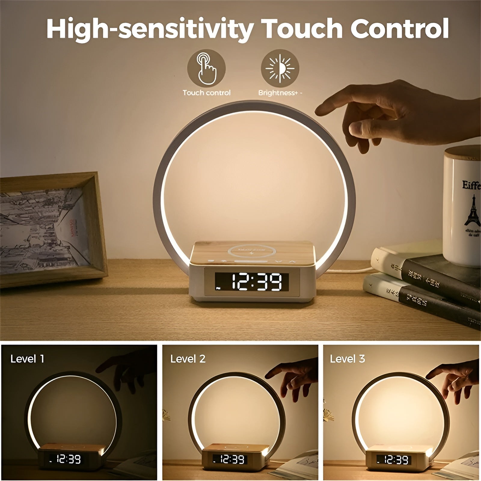 3-in-1 Table Lamp — Wireless Charging, Alarm Clock & Touch Control | Practical, Beautiful & Built to Last — The Smart Choice for Any Home