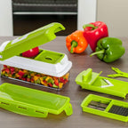 12-in-1 Multifunctional Vegetable Cutter — Quickly and Safely Cut Vegetables | Effortlessly Functional Home Essential for Clean, Organised Living