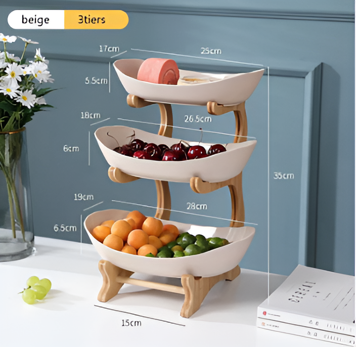 Multi-tiered wooden fruit bowl | Upgrade Your Home with This Thoughtfully Designed Everyday Essential