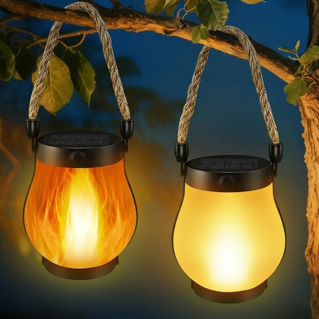 Solar Outdoor Porch Flame Lanterns | Premium Outdoor Essential for Garden Lovers — Built to Last Outdoors