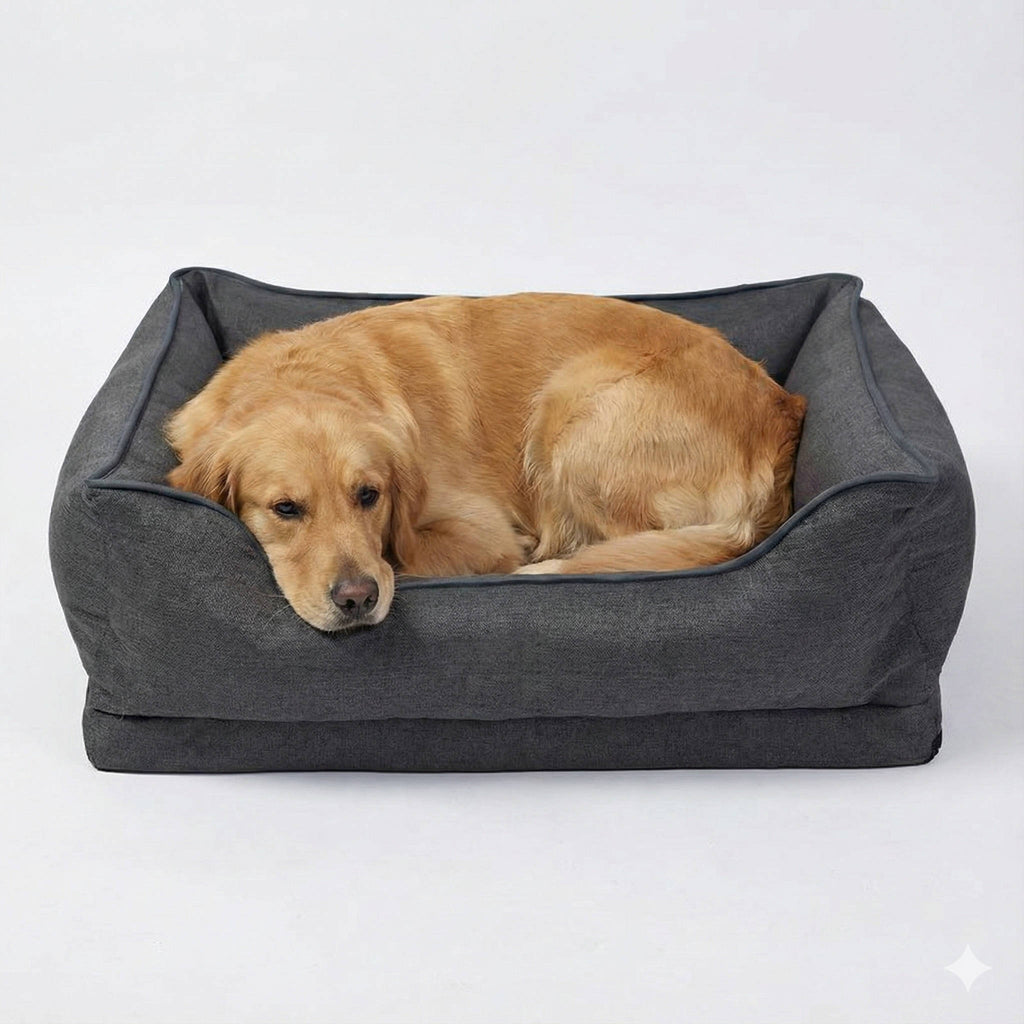 Orthopedic Anti-Slip Dog Car Seat Cover | Waterproof Back Seat Protector with Pet Bed