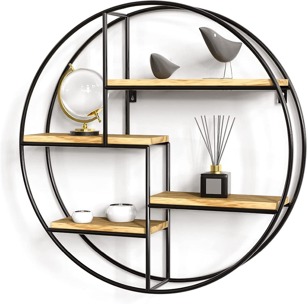 Industrial round wall shelf | Practical, Beautiful & Built to Last — The Smart Choice for Any Home