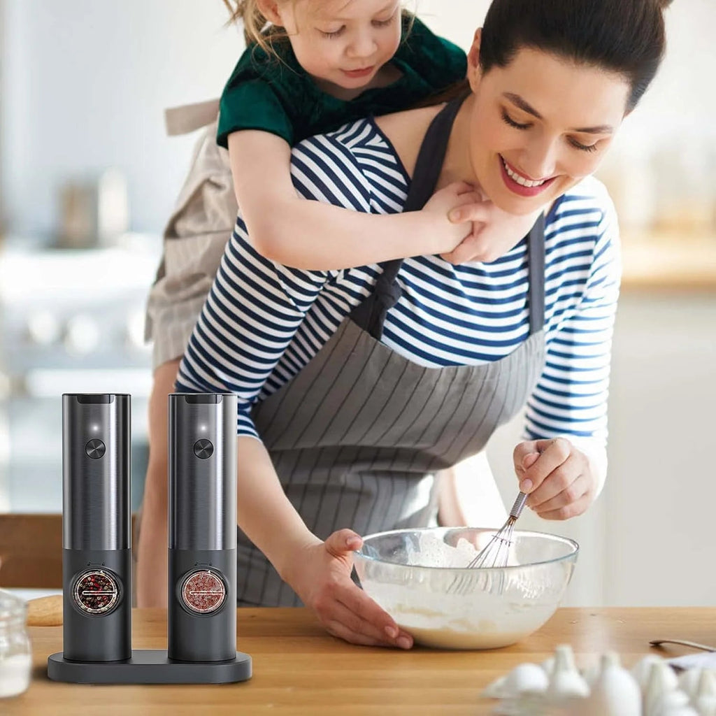 Elegant Electric Salt And Pepper Mill With Rechargeable Battery | High-Performance Tech Built for Modern, Busy, On-the-Go Lifestyles