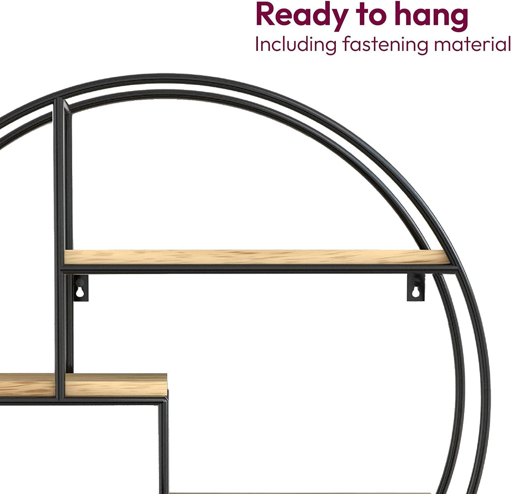 Industrial round wall shelf | Practical, Beautiful & Built to Last — The Smart Choice for Any Home