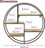 Industrial round wall shelf | Practical, Beautiful & Built to Last — The Smart Choice for Any Home