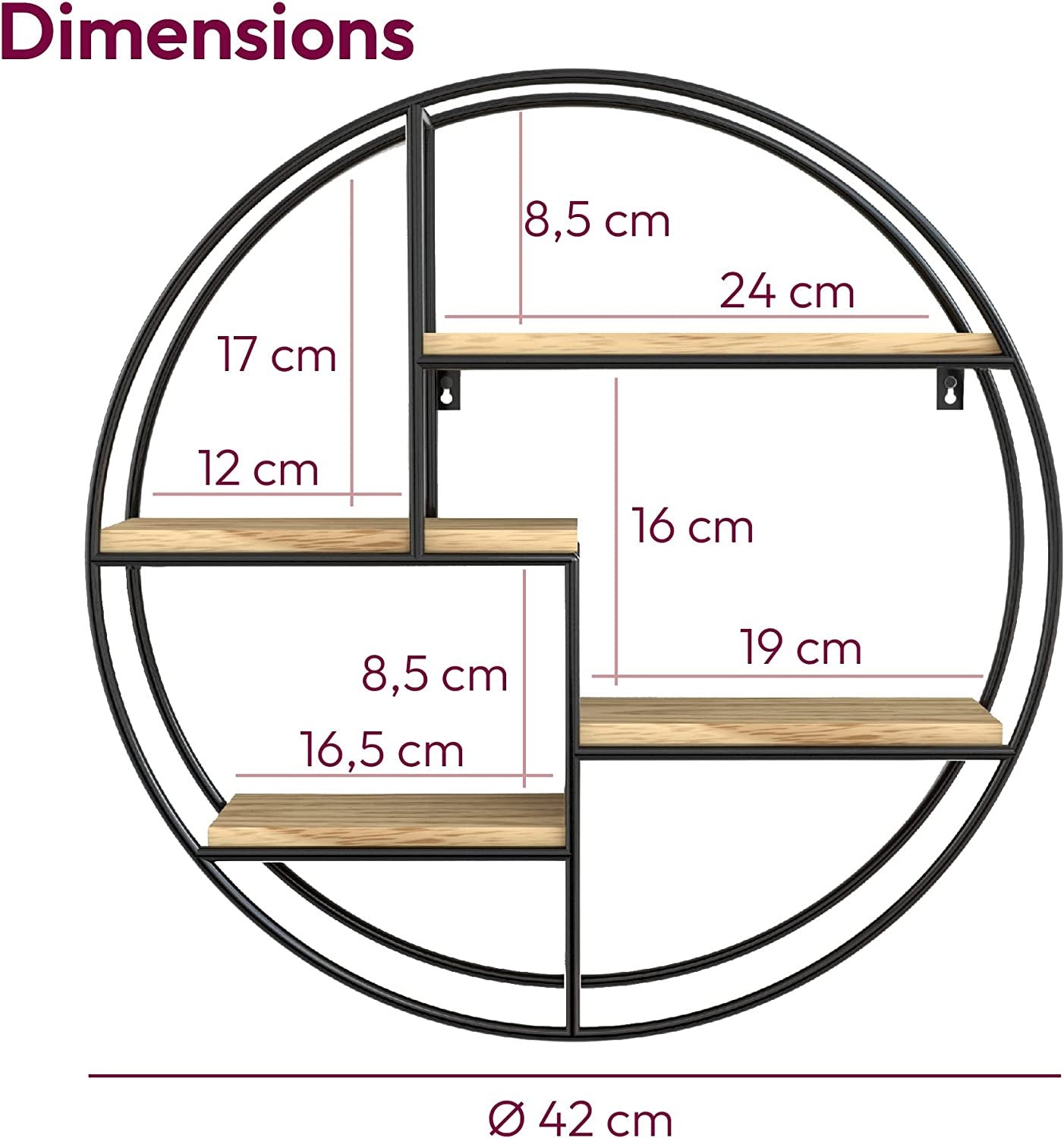 Industrial round wall shelf | Practical, Beautiful & Built to Last — The Smart Choice for Any Home
