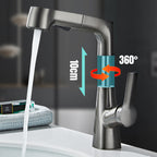 Single-Hole Basin Tap With Pull-Out Spray Head | Effortlessly Functional Home Essential for Clean, Organised Living