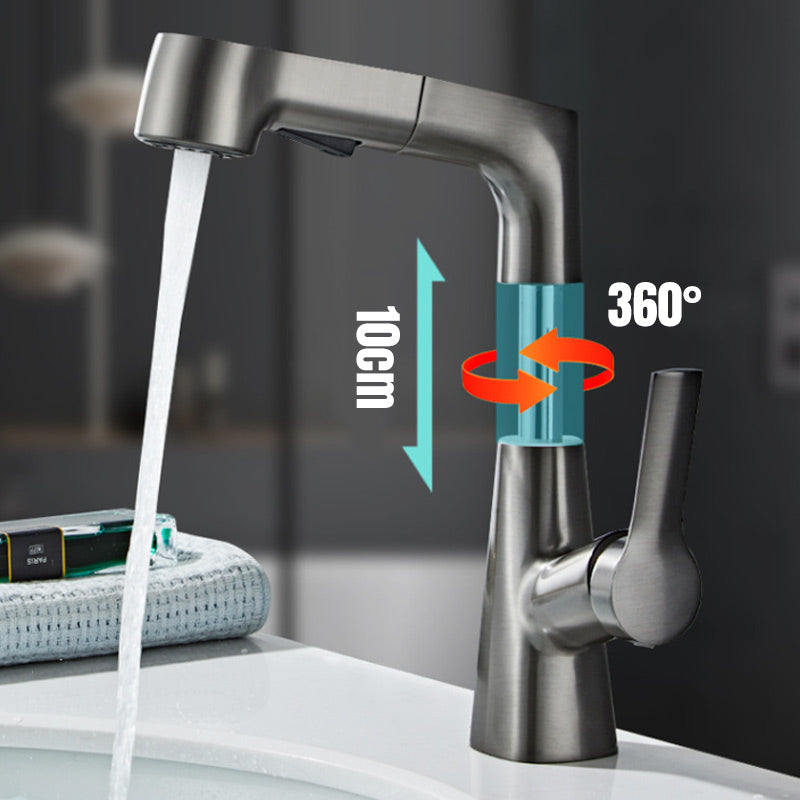 Single-Hole Basin Tap With Pull-Out Spray Head | Effortlessly Functional Home Essential for Clean, Organised Living